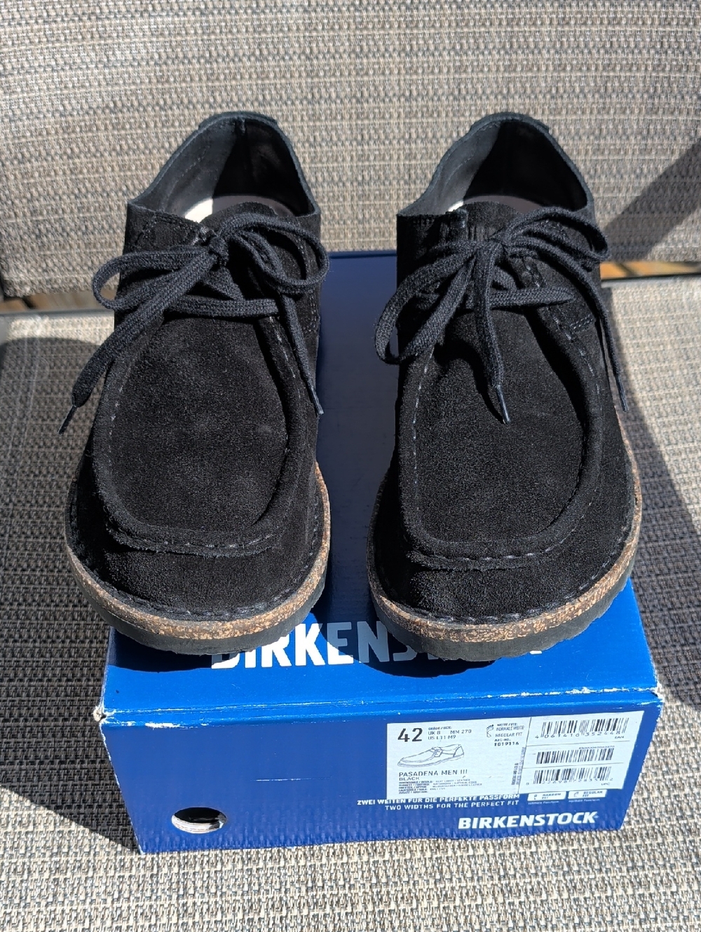 Birkenstock "Pasadena Men III" Black Suede Loafers (42) Ladies 11/Men's 9. EUC - Picture 9 of 11